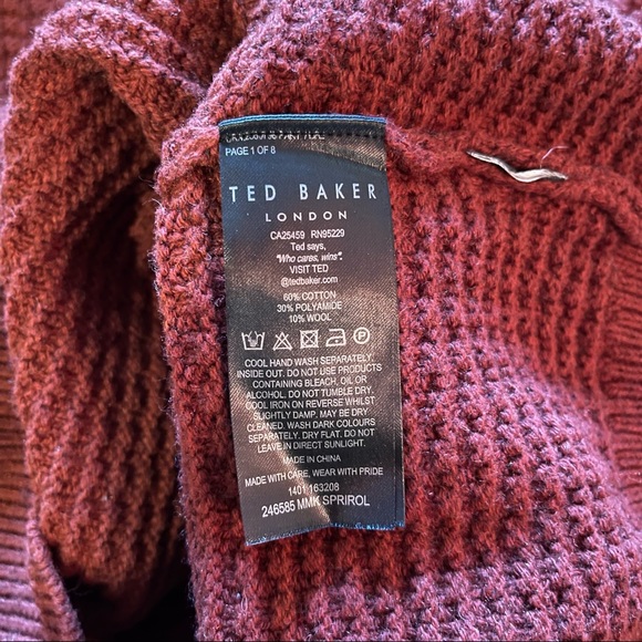 Ted baker London chunky roll neck jumper sweater - Picture 6 of 8